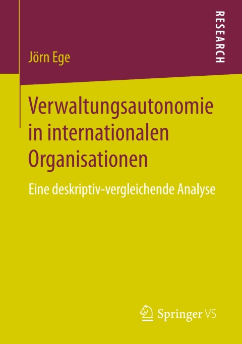 Cover image for book Verwaltungsautonomie in internationalen Organisationen