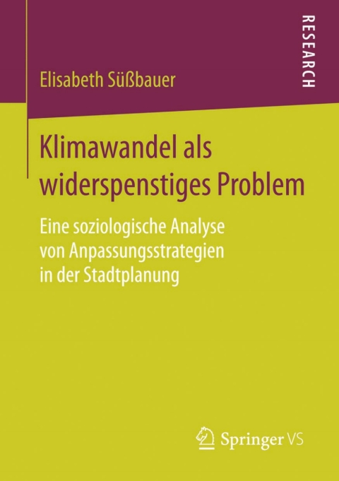 Cover image for book Klimawandel als widerspenstiges Problem