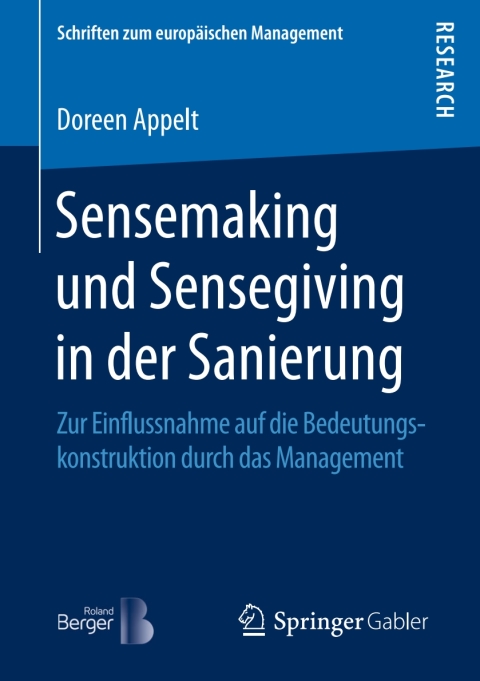 Cover image for book Sensemaking und Sensegiving in der Sanierung