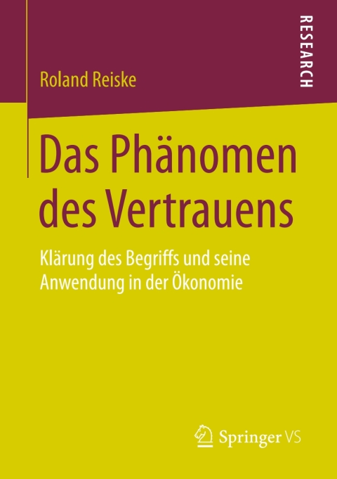 Cover image for book Das Phänomen des Vertrauens