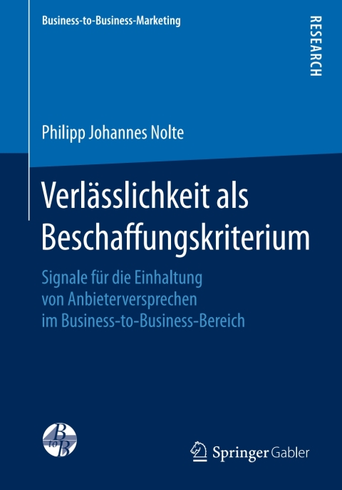 Cover image for book Verlässlichkeit als Beschaffungskriterium