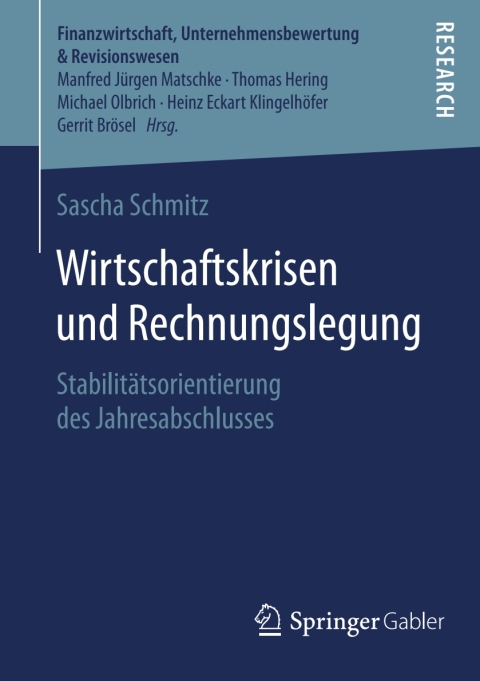Cover image for book Wirtschaftskrisen und Rechnungslegung