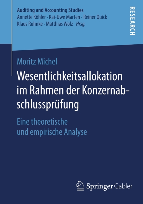 Cover image for book Wesentlichkeitsallokation im Rahmen der Konzernabschlussprüfung