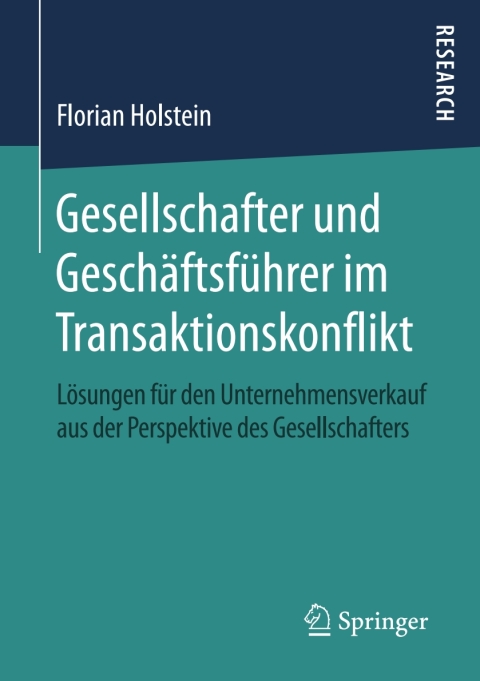 Cover image for book Gesellschafter und Geschäftsführer im Transaktionskonflikt