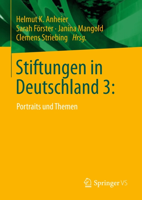 Cover image for book Stiftungen in Deutschland 3: