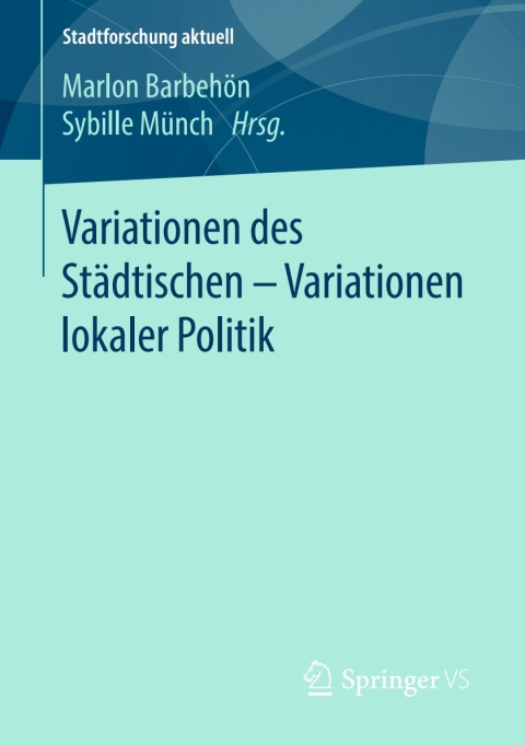 Cover image for book Variationen des Städtischen – Variationen lokaler Politik