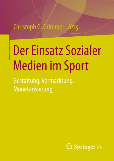 Cover image for book Der Einsatz Sozialer Medien im Sport