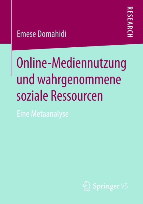 Cover image for book Online-Mediennutzung und wahrgenommene soziale Ressourcen