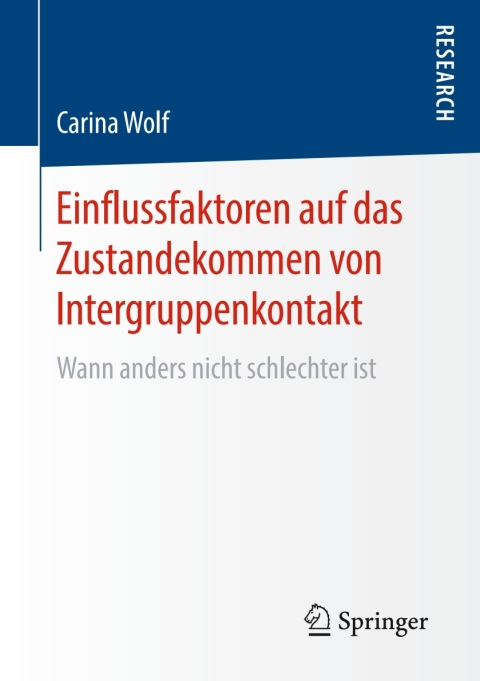 Cover image for book Einflussfaktoren auf das Zustandekommen von Intergruppenkontakt