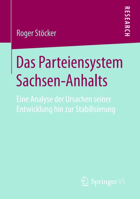 Cover image for book Das Parteiensystem Sachsen-Anhalts