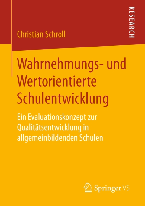 Cover image for book Wahrnehmungs- und Wertorientierte Schulentwicklung
