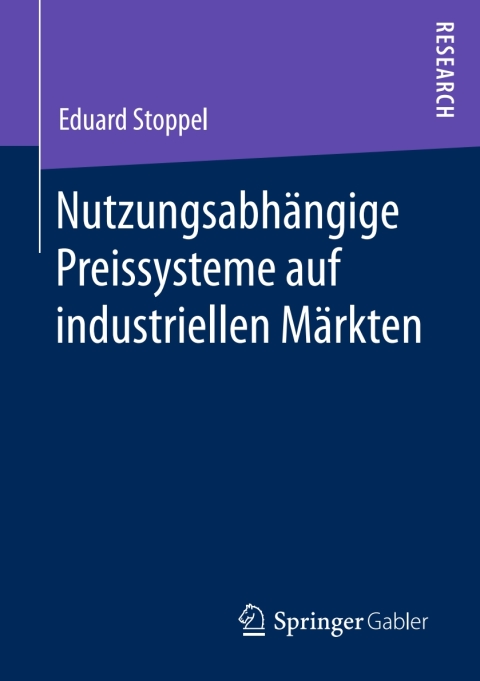 Cover image for book Nutzungsabhängige Preissysteme auf industriellen Märkten