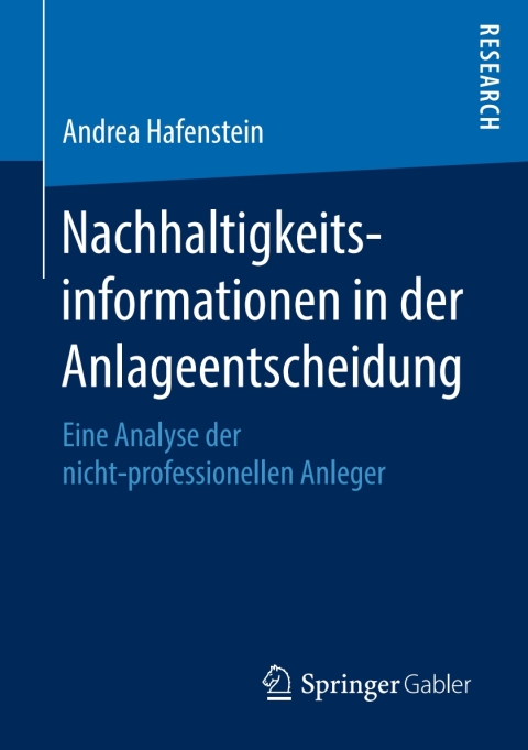 Cover image for book Nachhaltigkeitsinformationen in der Anlageentscheidung