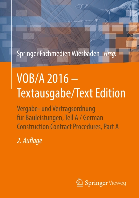Cover image for book VOB/A 2016 - Textausgabe/Text Edition