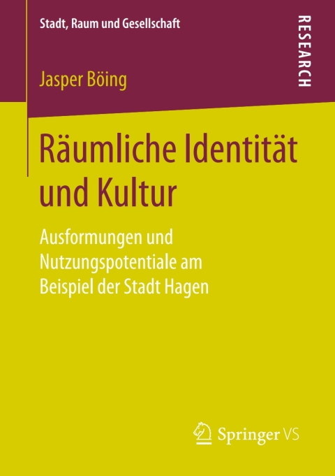 Cover image for book Räumliche Identität und Kultur