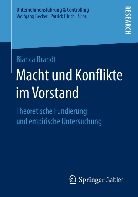 Cover image for book Macht und Konflikte im Vorstand