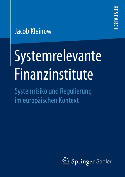 Cover image for book Systemrelevante Finanzinstitute