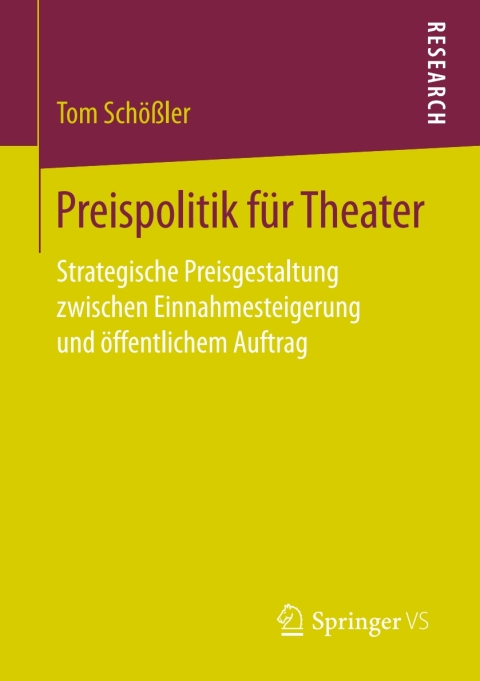 Cover image for book Preispolitik für Theater