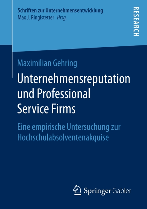 Cover image for book Unternehmensreputation und Professional Service Firms