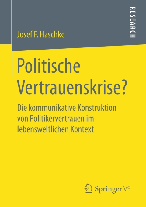 Cover image for book Politische Vertrauenskrise?