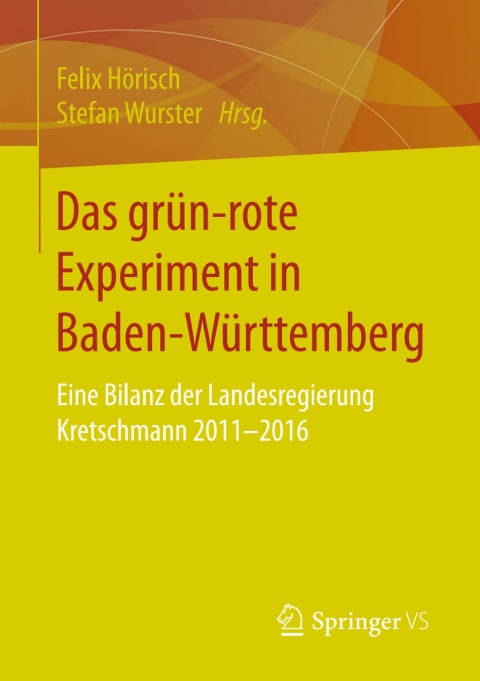 Cover image for book Das grün‐rote Experiment in Baden-Württemberg