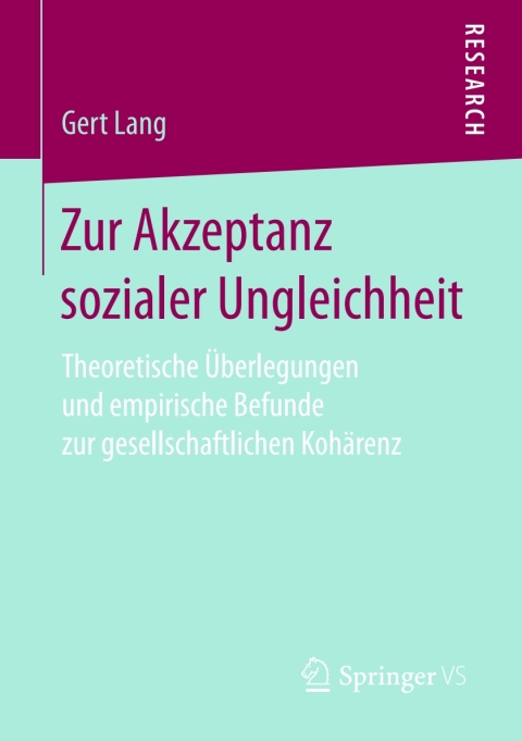 Cover image for book Zur Akzeptanz sozialer Ungleichheit