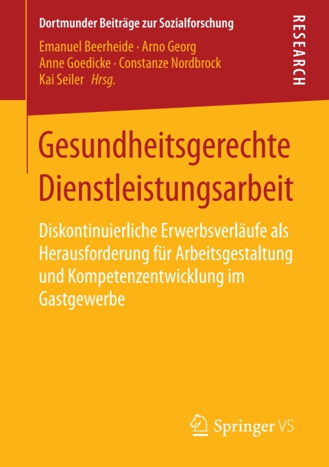 Cover image for book Gesundheitsgerechte Dienstleistungsarbeit