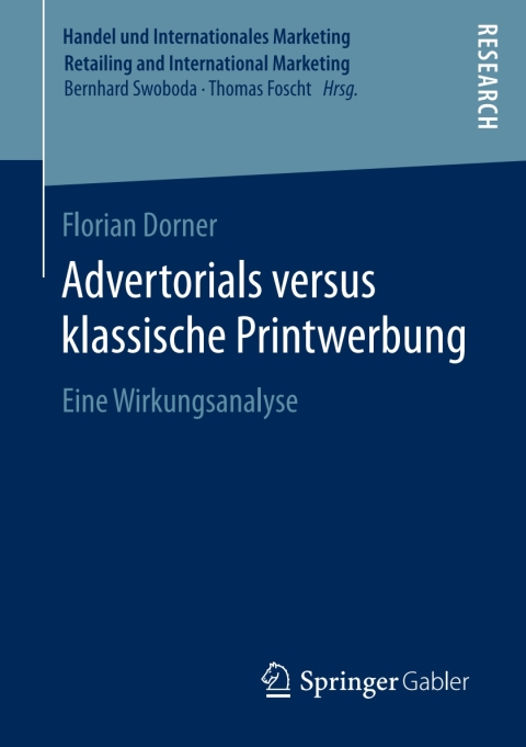 Cover image for book Advertorials versus klassische Printwerbung