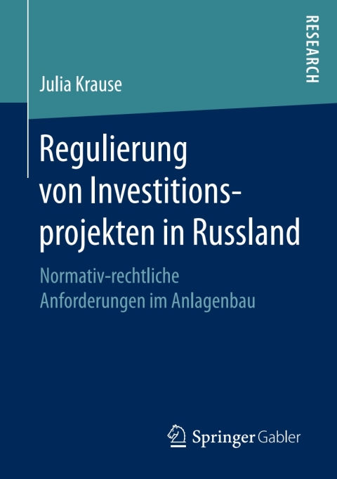 Cover image for book Regulierung von Investitionsprojekten in Russland