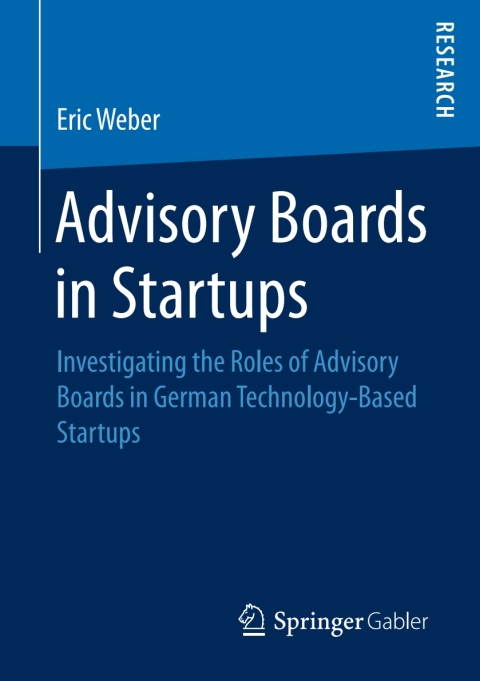 Cover image for book Advisory Boards in Startups