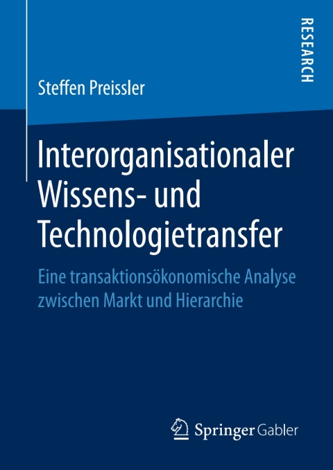 Cover image for book Interorganisationaler Wissens- und Technologietransfer