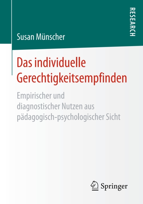 Cover image for book Das individuelle Gerechtigkeitsempfinden