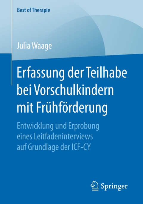 Cover image for book Erfassung der Teilhabe bei Vorschulkindern mit Frühförderung