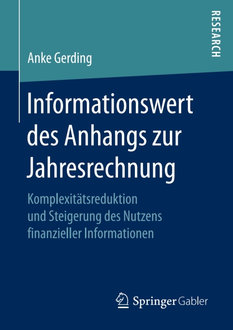 Cover image for book Informationswert des Anhangs zur Jahresrechnung