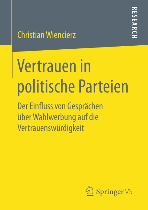 Cover image for book Vertrauen in politische Parteien