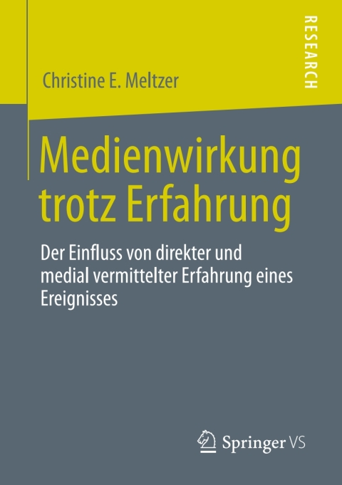 Cover image for book Medienwirkung trotz Erfahrung