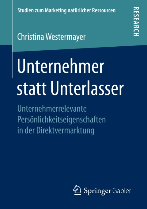 Cover image for book Unternehmer statt Unterlasser