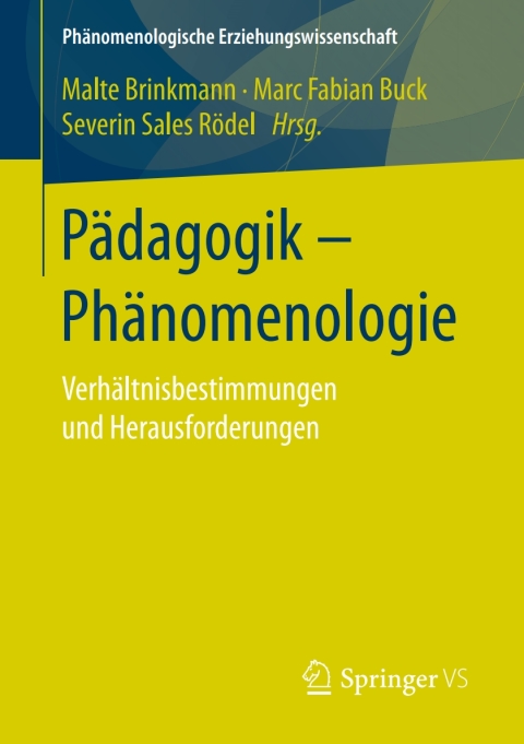 Cover image for book Pädagogik - Phänomenologie