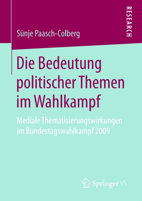 Cover image for book Die Bedeutung politischer Themen im Wahlkampf