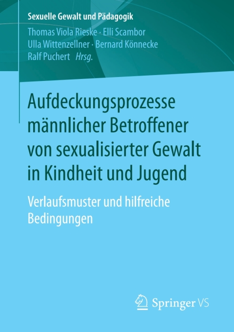 Cover image for book Aufdeckungsprozesse männlicher Betroffener von sexualisierter Gewalt in Kindheit und Jugend