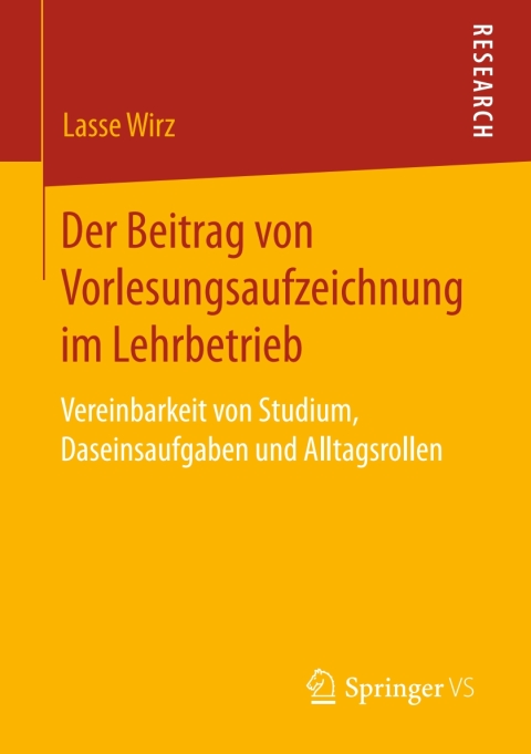 Cover image for book Der Beitrag von Vorlesungsaufzeichnung im Lehrbetrieb