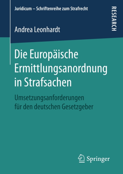 Cover image for book Die Europäische Ermittlungsanordnung in Strafsachen