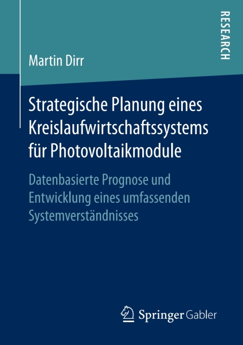 Cover image for book Strategische Planung eines Kreislaufwirtschaftssystems für Photovoltaikmodule