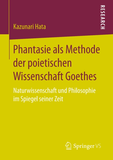 Cover image for book Phantasie als Methode der poietischen Wissenschaft Goethes
