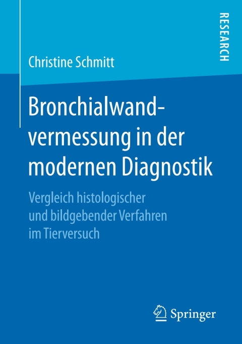 Cover image for book Bronchialwandvermessung in der modernen Diagnostik