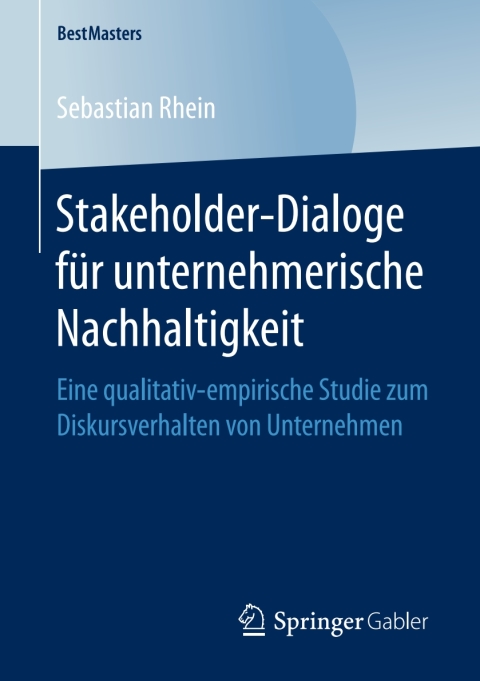 Cover image for book Stakeholder-Dialoge für unternehmerische Nachhaltigkeit