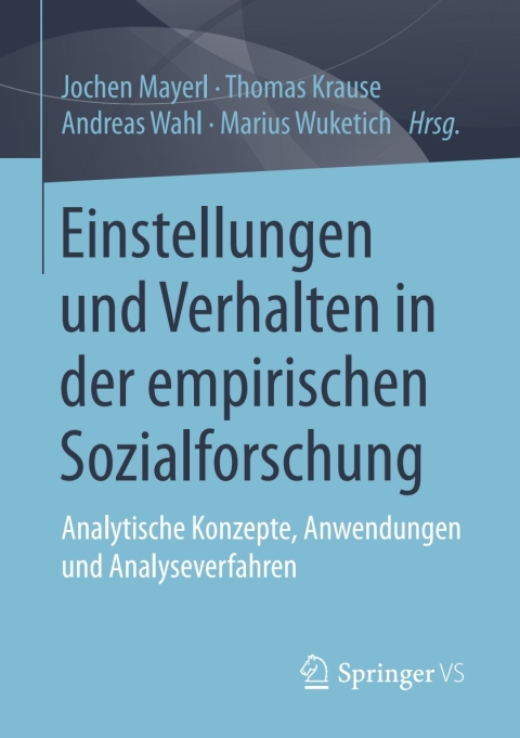 Cover image for book Einstellungen und Verhalten in der empirischen Sozialforschung