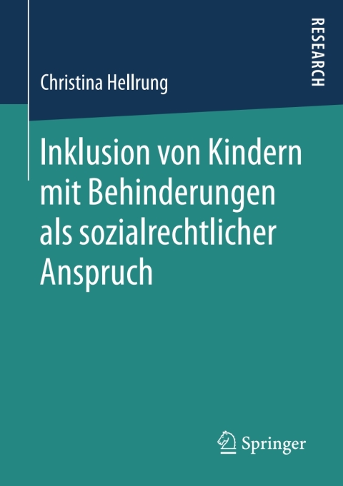 Cover image for book Inklusion von Kindern mit Behinderungen als sozialrechtlicher Anspruch