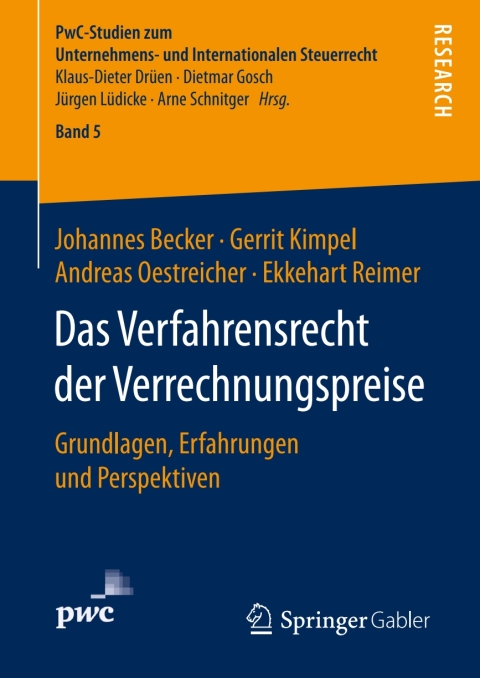 Cover image for book Das Verfahrensrecht der Verrechnungspreise