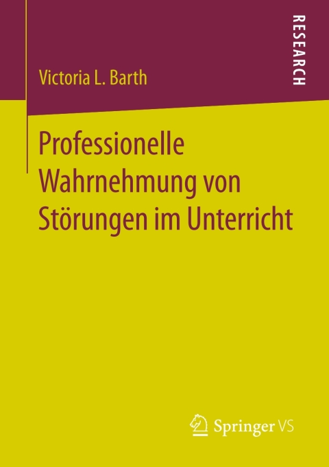 Cover image for book Professionelle Wahrnehmung von Störungen im Unterricht